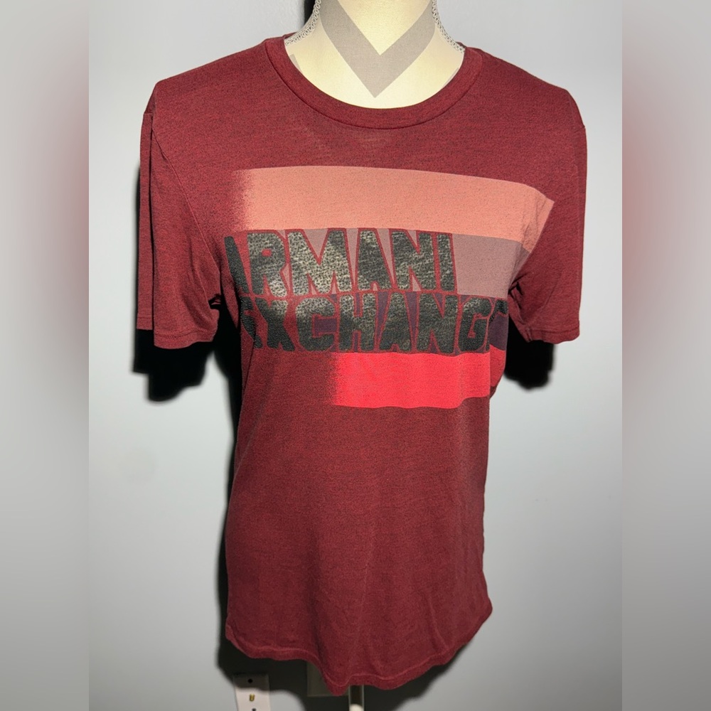 Armani Exchange Red Short Sleeve Tee